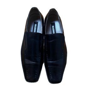 Steve Madden Mens Leather Slip On Loafer Dress Shoes M-Reach Black Size US9.5M